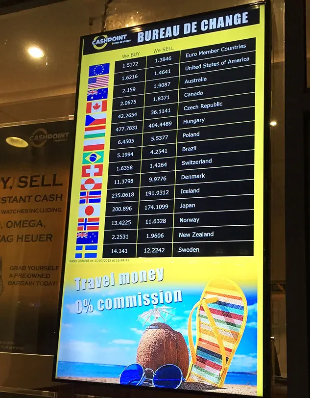 digital currency rate display board cashpoint digital currency rate display board cashpoint