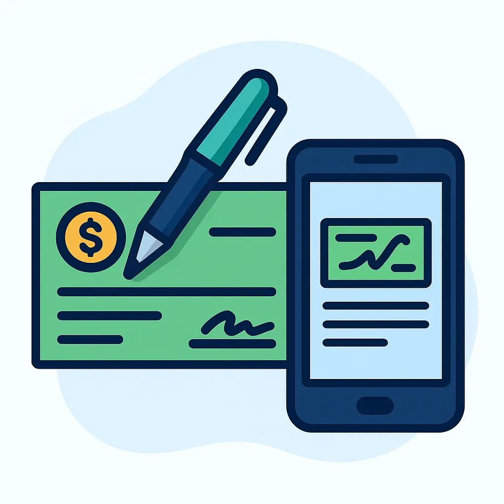 Icône de vue d’ensemble de la gestion des chèques Icône principale représentant le module de gestion des chèques dans CXR Cloud, couvrant la numérisation, l’encaissement et l’enregistrement bancaire des chèques pour les entreprises MSB/MTO.